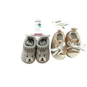 Carters New born Baby Slippers & Sneakers Set